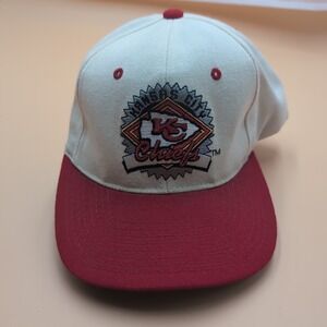 Starter Kansas City Chiefs Hat‎ Cap 100% Wool Red Visor Embroidered RARE VTG